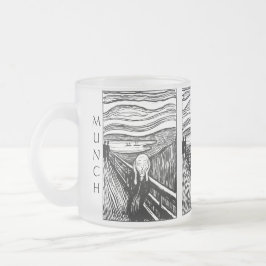 The Scream by Munch – Black Line Lithograph Matglas Koffiemok