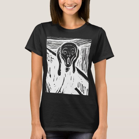 The Scream – Edvard Munch Art (Inverted) T-Shirt (Voorkant)