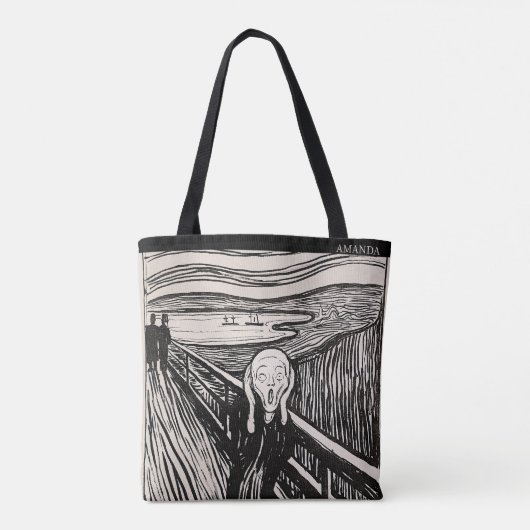 The Scream – Edvard Munch – Custom Text  Draagtas (Achterkant)