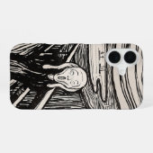 The Scream – Edvard Munch – Custom Text  iPhone 16 Hoesje (Achterkant horizontaal)