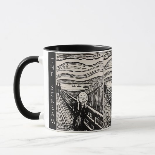 The Scream – Edvard Munch – Custom Text Mok (Links)