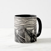 The Scream – Edvard Munch – Custom Text Mok (Voorkant rechts)