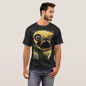 The Scream Pug Version  Cute Dog T-shirt (Voorkant volledig)