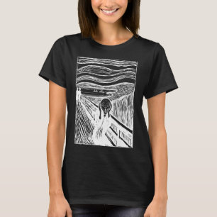 The Scream van Edvard Munch – White Line Art T-shirt