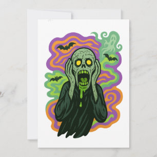 The Scream – Zombie Cartoon Kaart