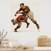 The SCrum Half -  Vintage Rugby Print (Keuken)