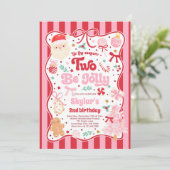 The Season Two Be Jolly Christmas Bow 2nd Birthday Kaart (Staand voorkant)