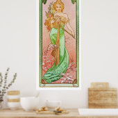 The Seasons: Spring Printemps, 1900 Alphonse Mucha Poster (Keuken)