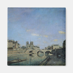The Seine and Notre Dame in Paris, 1864 Magneet