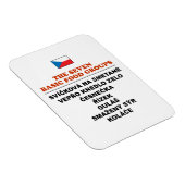 The Seven Basic Food Groups Funny Czech Magneet (Rechterzijde)