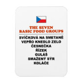 The Seven Basic Food Groups Funny Czech Magneet (Verticaal)