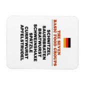 The Seven Basic Food Groups Funny German Magneet (Horizontaal)