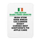 The Seven Basic Food Groups Funny Irish Magneet (Verticaal)