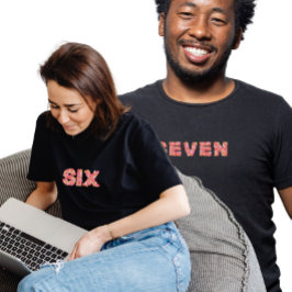 The "SEVEN" of the 6-7  Valentine's Day Meme Duo T-shirt