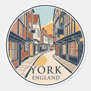 The Shambles in New York, Engeland Ronde Sticker