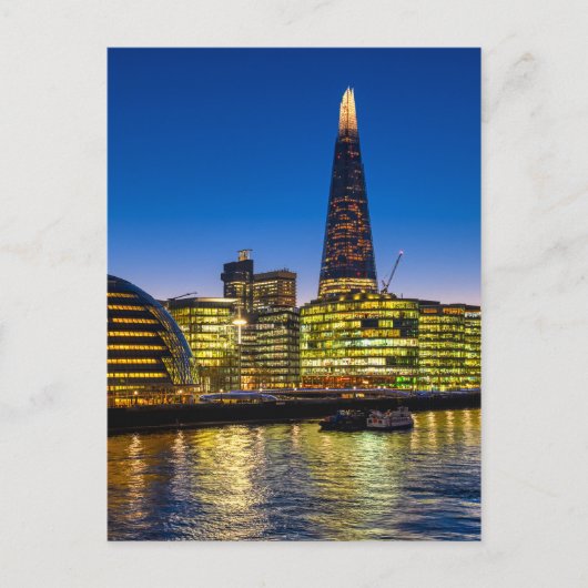 The Shard à la tombée de la nuit, Londres UK Carte (Devant)