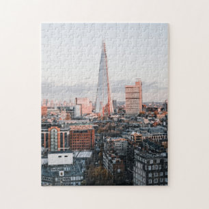 The Shard in London, England Sunset Urban Panorama Legpuzzel