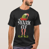 the shark elf family elf match kerstmis t-shirt (Voorkant)