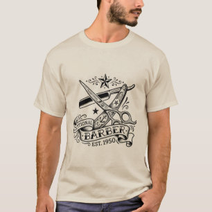 The Sharp Edge Old-School Kapperszaak Flash Graf T-shirt