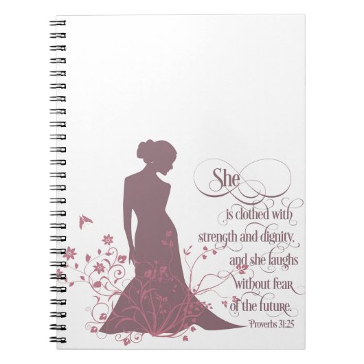 The "she is Clothed in Sterth and Dignity" Journal Notitieboek (Voorkant)