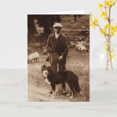 The Shepherd beroemd gemaakt door Border Collie No Kaart (Gele Bloem)