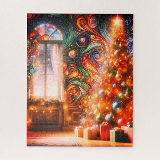 The Shimmering Retro, Groovy Christmas Tree Legpuzzel (Verticaal)