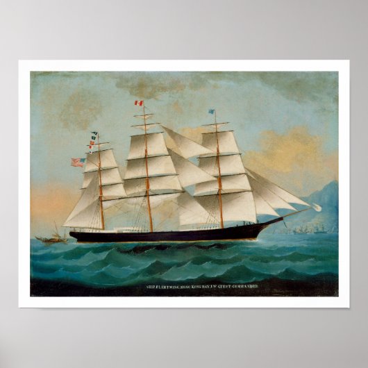 The Ship Fleetwing, Hong Kong Bay Poster (Voorkant)