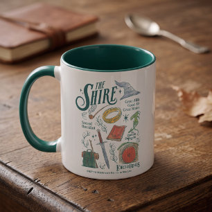 THE SHIRE™-watercollagegrafiek Mok