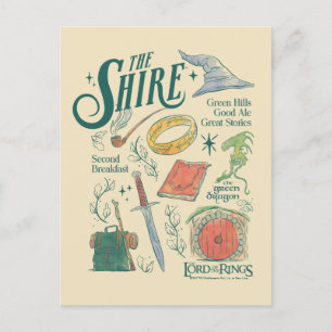 THE SHIRE™ Waterverf Collage Grafiek Briefkaart