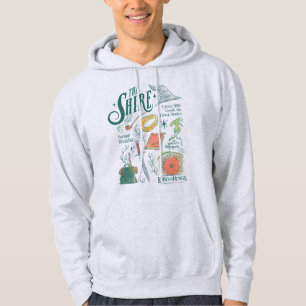 THE SHIRE™ Waterverf Collage Grafiek Hoodie