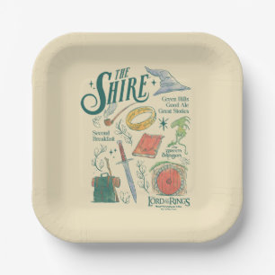 THE SHIRE™ Waterverf Collage Grafiek Papieren Bordje