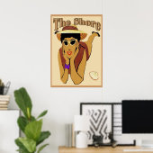 The Shore, Lady on Beach Poster (Thuiskantoor)