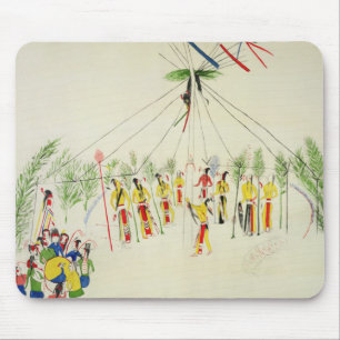 The Shoshone Sun Dance (pigment op muslijn) Muismat