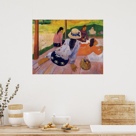 'The Siesta' - Paul Gauguin Print (Keuken)