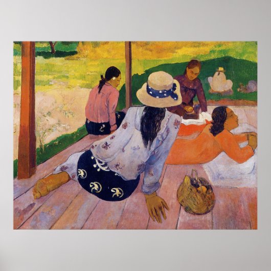 'The Siesta' - Paul Gauguin Print (Voorkant)
