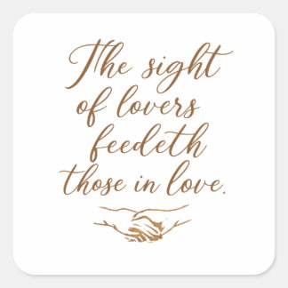 The Sight of Lovers Vierkante Sticker