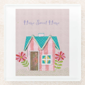 The Signature Whimsy (Pink & Teal) Glazen Onderzetter