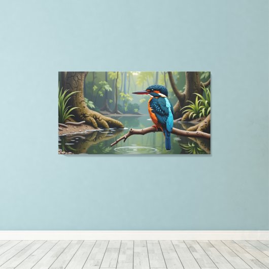 The Silent Hunter Canvas Afdruk (Insitu (Houten vloer))