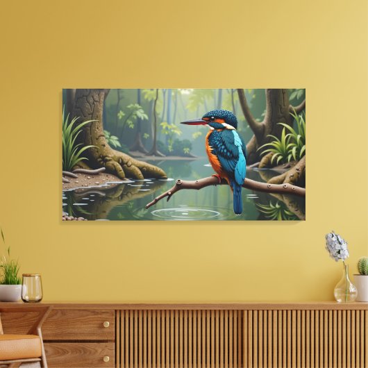 The Silent Hunter Canvas Afdruk (Insitu (Woonkamer))