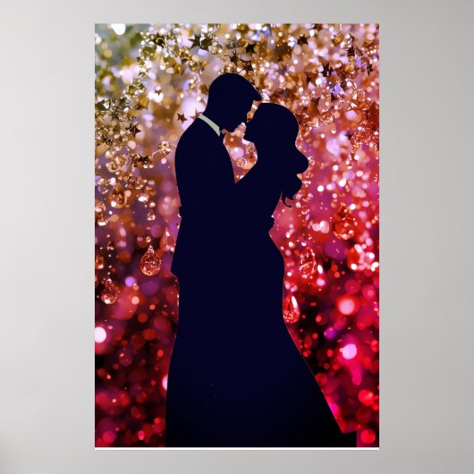 The Silhouette of Young Love on a Wall Poster (Devant)