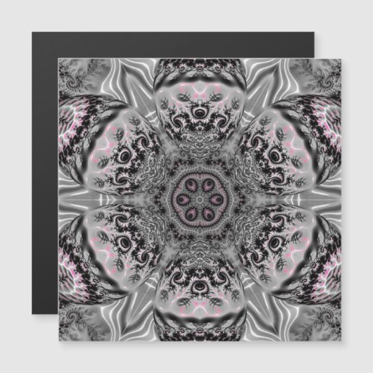 The Silver Fractal Garden Magnetic Card (Voorkant / Achterkant)