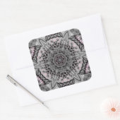 The Silver Fractal Garden Vierkante Sticker (Envelop)