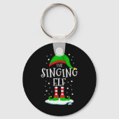 The Singing Elf Christmas Family Matching Xmas Sin Sleutelhanger (Voorkant)