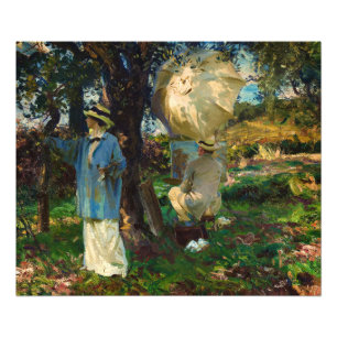 The Sketchers by John Singer Sargent Foto Afdruk