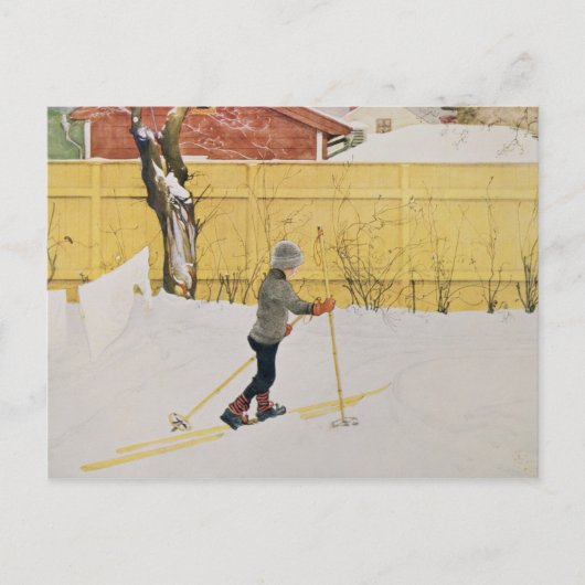 The Skier, c.1909 Briefkaart (Voorkant)