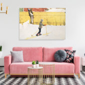 The Skier, c.1909 Canvas Afdruk (Insitu (Woonkamer))