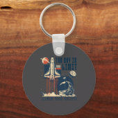 The Sky Is Your Limit Space Rocket Shuttle Motivat Sleutelhanger (Voorkant)