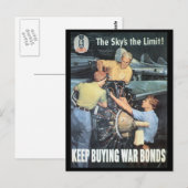 The Sky's The Limit tijdens de Tweede Wereldoorlog Briefkaart (Voorkant / Achterkant)