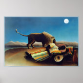 "The Slaping Gypsy" van Henri Rousseau Poster (Voorkant)