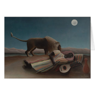 The Sleeping Gypsy by Henri Rousseau, Vintage Art